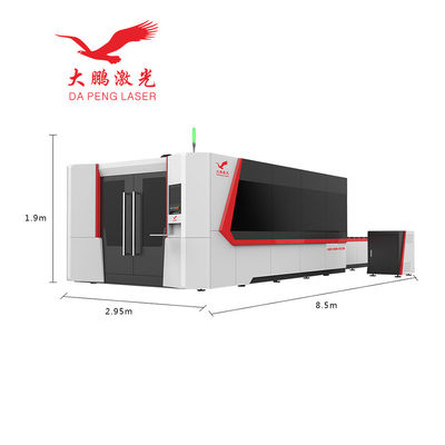 3000W-20000W Laser Cutting Machine 4 Axis Full Enclosed For Metal